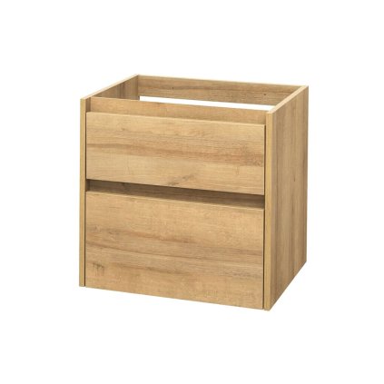 Mereo, Opto, koupelnová skříňka 61 cm, bílá, dub, bílá/dub, černá, CN920S