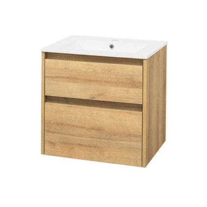 267230 mereo opto kupelnova skrinka s keramickym umyvadlom 61 cm biela dub biela dub cierna mer cn920