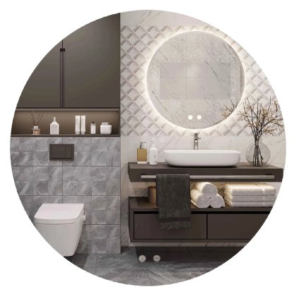 Rea, kulaté LED zrcadlo 70cm HZJ070 P10404, HOM-02827