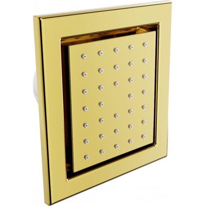 Mexen - podmítková sprchová tryska, čtvercová, 130x120 mm, zlatá, 79365-50