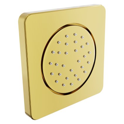 Mexen - podmítková sprchová tryska, čtvercová, 130x130 mm, zlatá, 79366-50