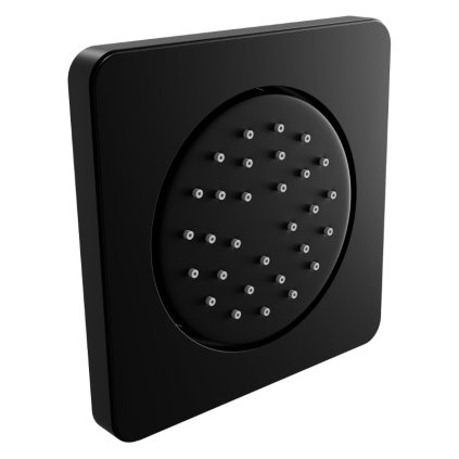 Mexen - podmítková sprchová tryska, čtvercová, 130x130 mm, černá, 79366-70