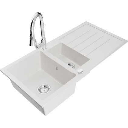 271788 mexen andres 1 5 komorovy granitovy drez 1000x500x200 mm a drezova bateria elia biela 6515 20 670101 00