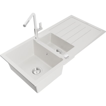 269368 3 mexen andres 1 5 komorovy granitovy drez 1000x500x200 mm a drezova bateria flora biela 6515 20 670401 02