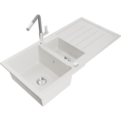 269371 3 mexen andres 1 5 komorovy granitovy drez 1000x500x200 mm a drezova bateria flora biela 6515 20 670401 06