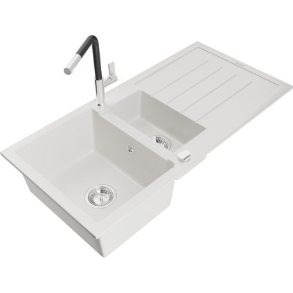 269374 3 mexen andres 1 5 komorovy granitovy drez 1000x500x200 mm a drezova bateria flora biela 6515 20 670401 07