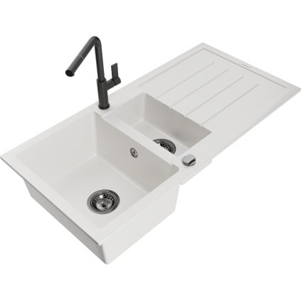 269386 3 mexen andres 1 5 komorovy granitovy drez 1000x500x200 mm a drezova bateria flora biela 6515 20 670401 70 b