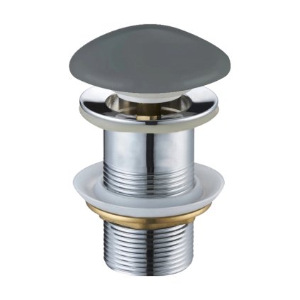 Mexen keramická uzavíratelná umyvadlová výpusť kulatý, ClickClack, velká zátka, bez přepadu, šedá, 79910-71