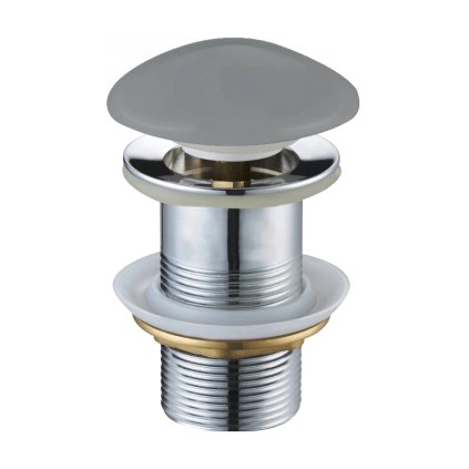 Mexen keramická uzavíratelná umyvadlová výpusť kulatý, ClickClack, velká zátka, bez přepadu, šedá, 79910-61