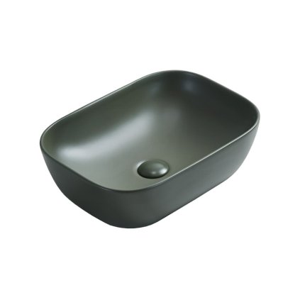 Mexen Rita, umyvadlo na desku 45x32x14 cm, tmavě zelená matná, 21084579