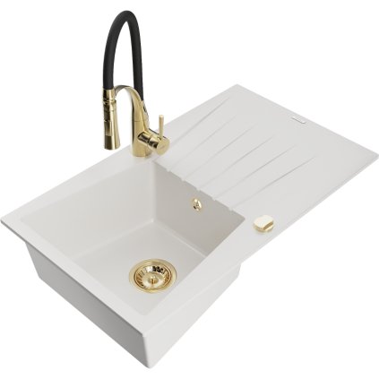 251714 3 mexen cesar 1 komorovy granitovy drez 775x470x190 mm a drezova bateria aster biela 6514 20 73450 57 g