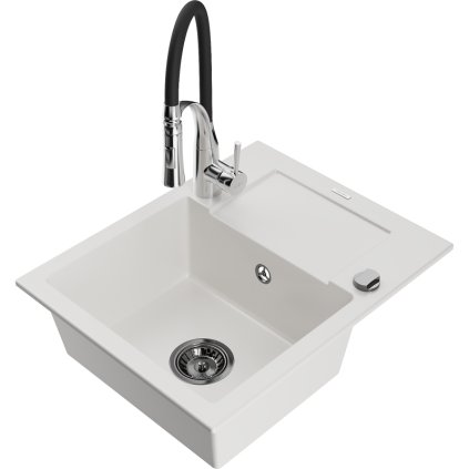 247802 mexen enzo 1 komorovy granitovy drez 576x465x174 mm a drezova bateria aster biela 6506 20 73450 07 b