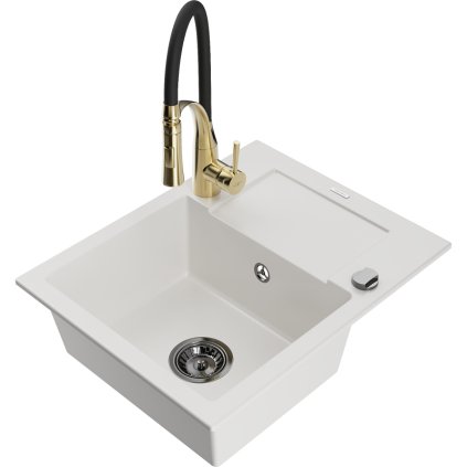 247808 3 mexen enzo 1 komorovy granitovy drez 576x465x174 mm a drezova bateria aster biela 6506 20 73450 57 b