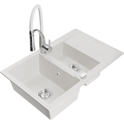 247904 3 mexen gaspar 1 5 komorovy granitovy drez 737x475x177 mm a drezova bateria aster biela 6507 20 73450 02
