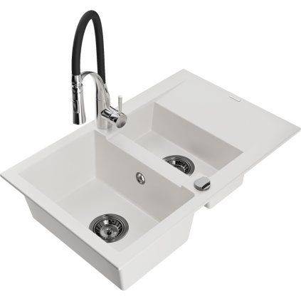 247910 mexen gaspar 1 5 komorovy granitovy drez 737x475x177 mm a drezova bateria aster biela 6507 20 73450 07 b
