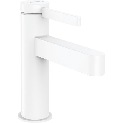 Hansgrohe Finoris, umyvadlová baterie 100, s výpustí Push-Open, EcoSmart, bílá matná, 76010700