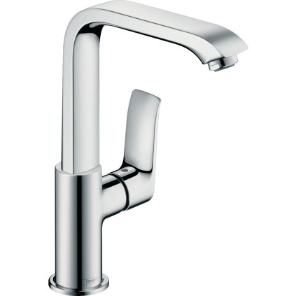 Hansgrohe Metris New, umyvadlová baterie s otočným výtokem a výpustí, chromová, 31087000