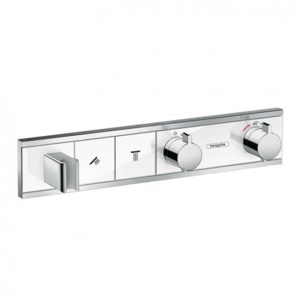 250385 hansgrohe rainselect termostaticka sprchova bateria pod omietku na 2 vystupy biela chromova 15355400