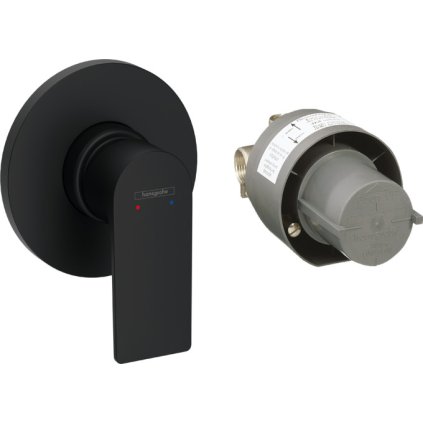 Hansgrohe Rebris E, páková sprchová baterie, sada se základním tělesem, černá matná, 72658670