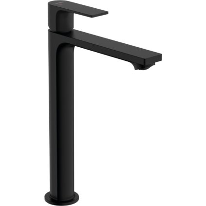 Hansgrohe Rebris E, vysoká umyvadlová baterie 240 s odtokovou soupravou s táhlem, CoolStart, EcoSmart, černá matná, 72591670