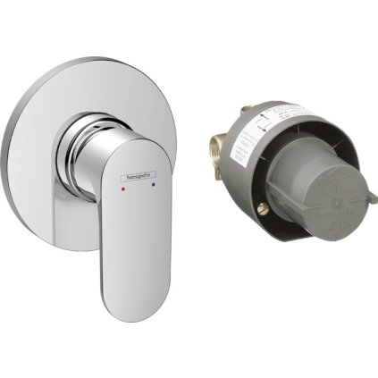 Hansgrohe Rebris S, sprchová baterie pod omítku, sada s tělesem, chromová, 72648000