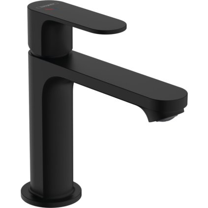 Hansgrohe Rebris S, umyvadlová baterie 110 s odtokovou soupravou s táhlem, CoolStart, černá matná, 72519670
