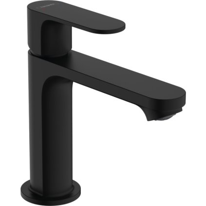 Hansgrohe Rebris S, umyvadlová baterie 110 s odtokovou soupravou s táhlem, černá matná, 72517670