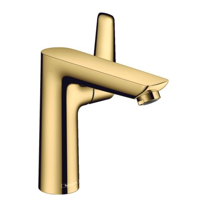 Hansgrohe Talis E, páková umyvadlová baterie 150 s odtokovou soupravou s táhlem, zlatá lesklá, 71754990