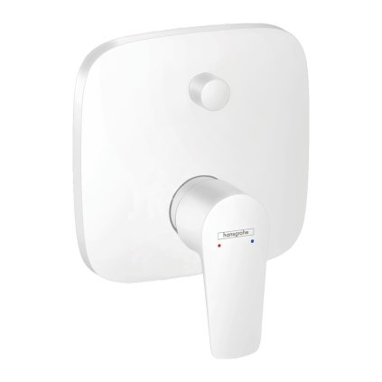 Hansgrohe Talis E, páková vanová baterie pod omítku s přepínačem pro 2 tělesa, bílá matná, 71745700