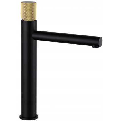 Mexen ELBA - Vysoká umyvadlová baterie, Černá-Zlatá, 74111-75
