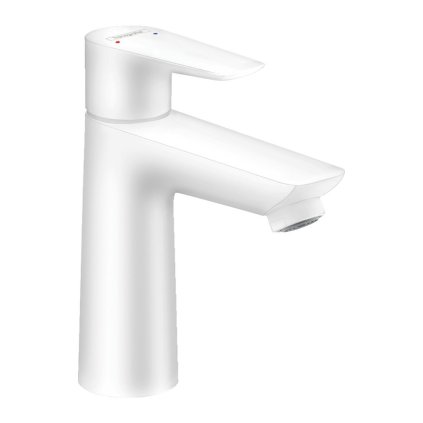 Hansgrohe Talis E, umyvadlová baterie 110 s odtokovou soupravou s táhlem, bílá matná, 71710700