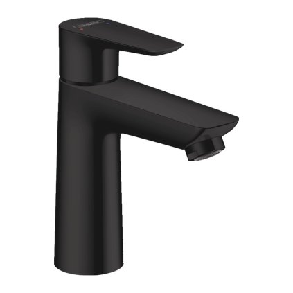 Hansgrohe Talis E, umyvadlová baterie 110 s odtokovou soupravou s táhlem, černá matná, 71710670