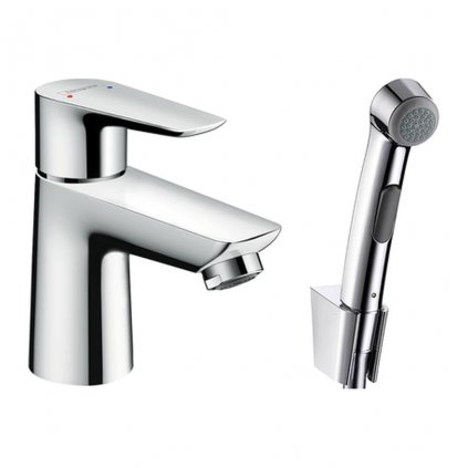 248270 1 hansgrohe talis e umyvadlova bateria s rucnou sprchou bidette a sprchovou hadicou 160 cm chromova 71729000