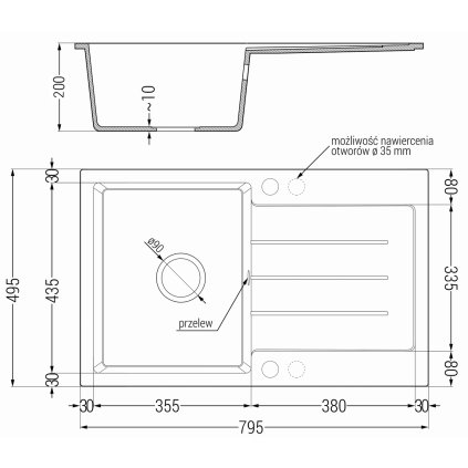 63907 mexen bruno granitovy drez 795x495x200 mm 1 komorovy cierna 6513791010 77