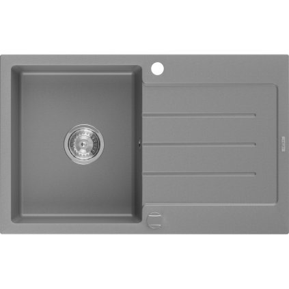 Mexen Bruno - dřez granitový 79,5x49,5cm, 1-komorový, šedá, 6513791010-71