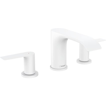 Hansgrohe Vivenis, umyvadlová baterie s výpustí, 3-otvorová instalace, EcoSmart, bílá matná, 75033700