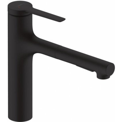 Hansgrohe Zesis M33, dřezová baterie 160, s výsuvnou sprškou, černá matná, 74801670
