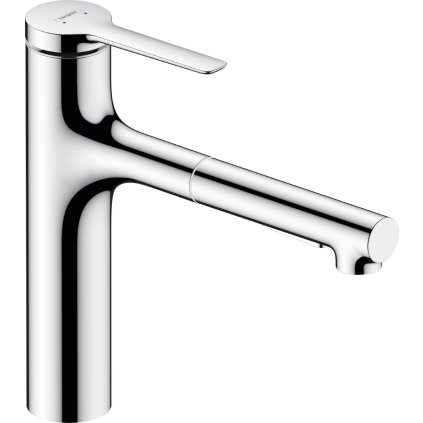 Hansgrohe Zesis M33, dřezová baterie 160, s výsuvnou sprškou, sBox lite, chromová, 74804000