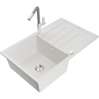 258014 1 mexen bruno 1 komorovy granitovy drez 795x495x200 mm a drezova bateria flora biela 6513 20 670401 06