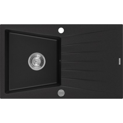 Mexen Cesar - dřez granitový 77,5x47,0cm, 1-komorový, černá, 6514771010-77