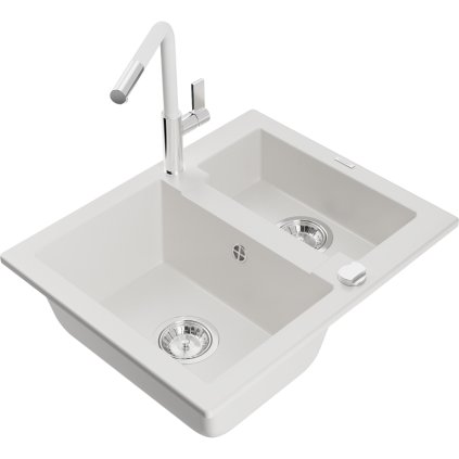 269893 3 mexen carlos 1 5 komorovy granitovy drez 582x475x177 mm a drezova bateria flora biela 6518 20 670401 02