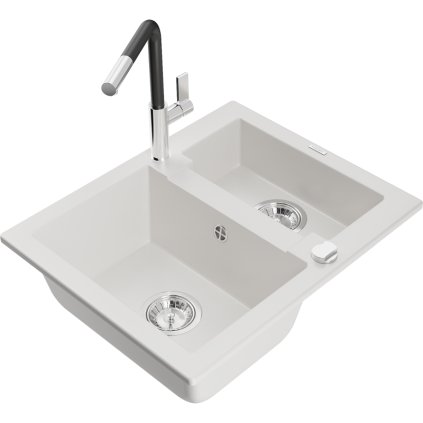 269899 3 mexen carlos 1 5 komorovy granitovy drez 582x475x177 mm a drezova bateria flora biela 6518 20 670401 07