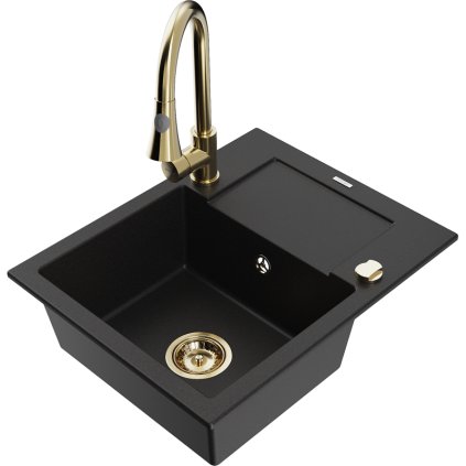 271137 mexen enzo 1 komorovy granitovy drez 576x465x174 mm a drezova bateria elia cierna 6506 77 670101 50