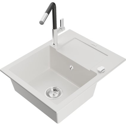 269164 3 mexen enzo 1 komorovy granitovy drez 576x465x174 mm a drezova bateria flora biela 6506 20 670401 07