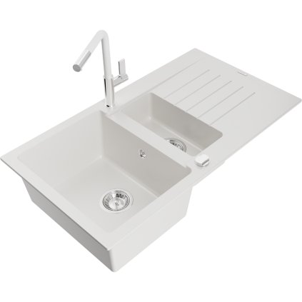 252725 mexen matias 1 5 komorovy granitovy drez 900x505x200 mm a drezova bateria flora biela 6502 20 670401 02