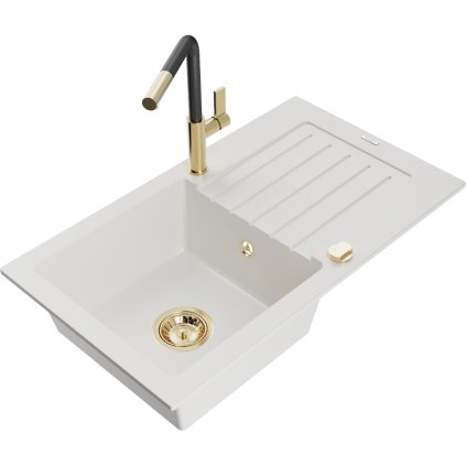 257531 mexen pablo 1 komorovy granitovy drez 752x436x161 mm a drezova bateria flora biela 6510 20 670401 57 g