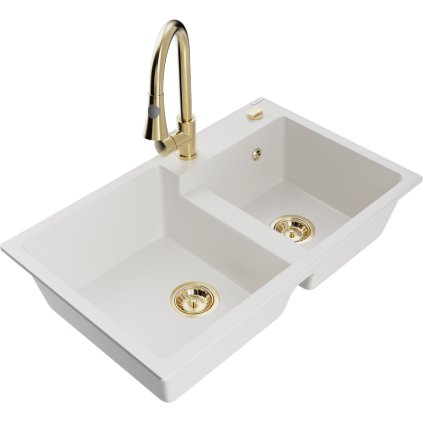 271890 3 mexen tomas 2 komorovy granitovy drez 800x500x190 mm a drezova bateria elia biela 6516 20 670101 50