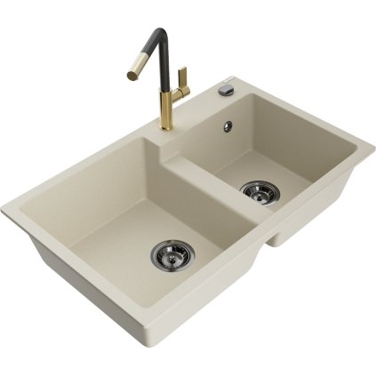 269554 3 mexen tomas 2 komorovy granitovy drez 800x500x190 mm a drezova bateria flora bezova 6516 69 670401 57 b