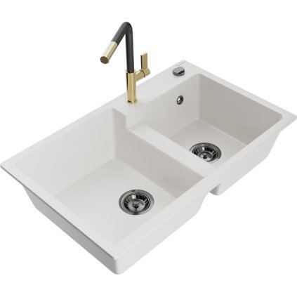 269533 3 mexen tomas 2 komorovy granitovy drez 800x500x190 mm a drezova bateria flora biela 6516 20 670401 57 b
