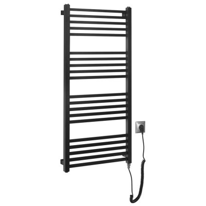 Sapho, METRO-E elektrické topné těleso, rovné, 500x1060 mm, 400 W, černá matná, ME410B